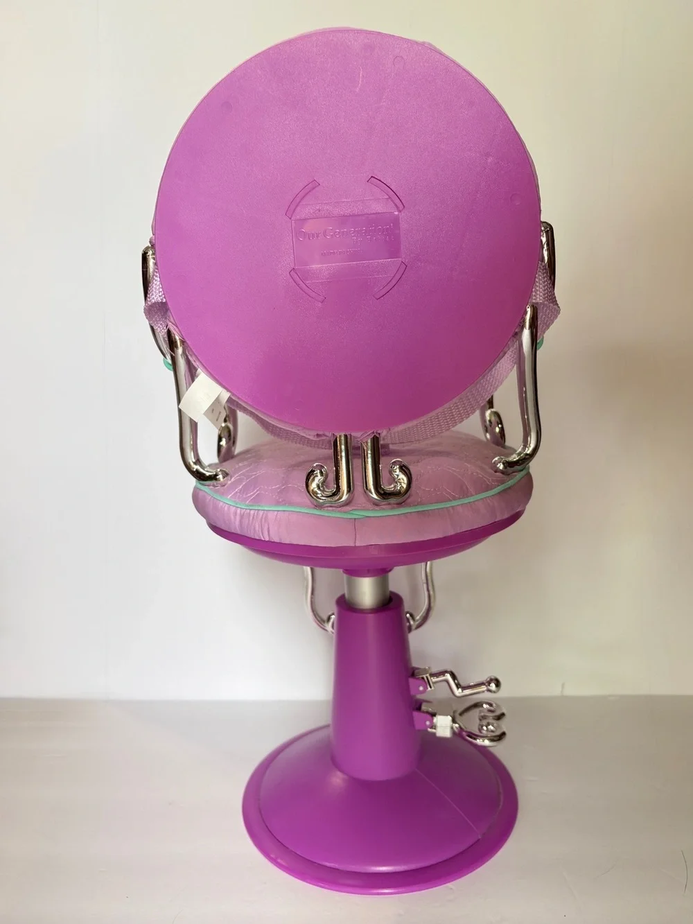 Pink & Purple Kids Salon Chair with Aqua Accents